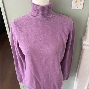 Cashmere 100%Women's Purple Turtleneck Sweater